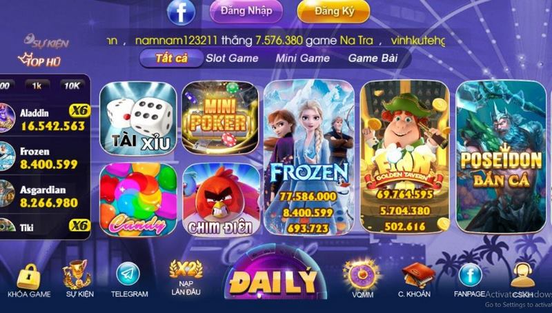 Các trò chơi game bài hấp dẫn