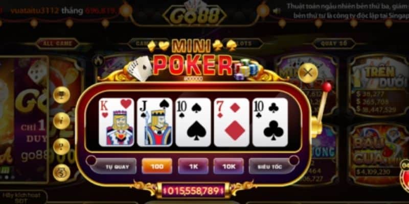 Khái niệm về trò chơi mini poker nổ hũ