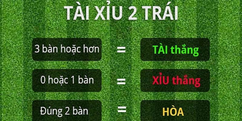 Giải thích về kèo tài xỉu 2 trái 